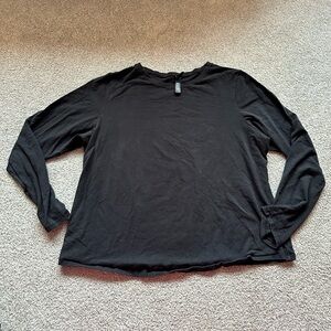 4X Skims Cotton Jersey Long Sleeve in Soot ( Black ) T-Shirt